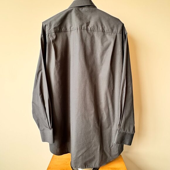 Christian Dior Chemise Cotton Blend Long Sleeve Button Down Shirt Black - Picture 3 of 8